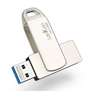 兰科芯 （LanKxin）32GB USB3.0 U盘 AMG 银色 全金属旋转款式通用高速优盘