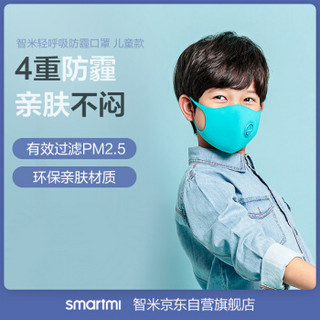 智米（SMARTMI）QHXFMKZET/01ZM-XS 智米轻呼吸防霾口罩儿童款 蓝色XS 三只装 蓝色XS
