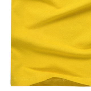 卡帝乐鳄鱼(CARTELO)短袖T恤男女情侣款棉翻领商务休闲纯色男装t恤POLO衫 KFT0812 淡黄色 2XL