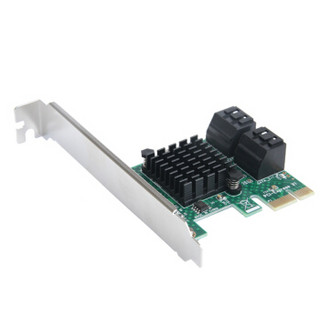 魔羯 MOGE MC2684 台式机SATA3.0扩展卡4口6G PCI-E转SATA3.0转接卡 SSD固态转接卡扩展卡