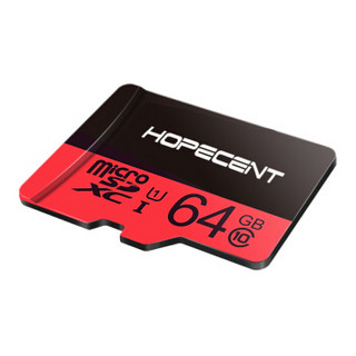 希讯(HOPECENT)  64GB  TF (MicroSD) 存储卡 U1 C10  高速版 运行流畅  行车记录仪/手机/摄像/监控内存卡