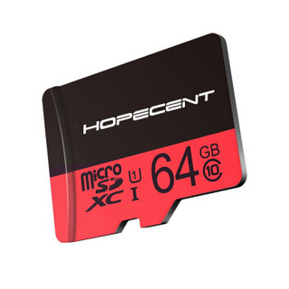 希讯(HOPECENT)  64GB  TF (MicroSD) 存储卡 U1 C10  高速版 运行流畅  行车记录仪/手机/摄像/监控内存卡