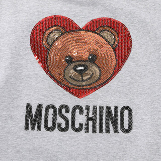 MOSCHINO KIDS 莫斯奇诺 奢侈品童装 女童灰色混纺连衣裙 HEV064 LDA10 60901 4A/4岁/104cm