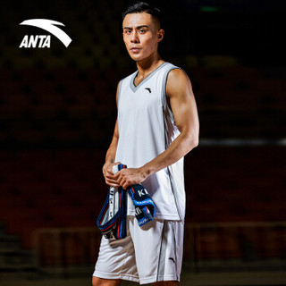 ANTA 安踏 篮球比赛服套装上衣+短裤 纯净白 XL 15831203-1