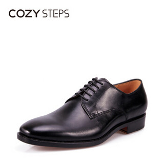 COZY STEPS 男士商务时尚头层牛皮圆头系带皮鞋 823301402E0142