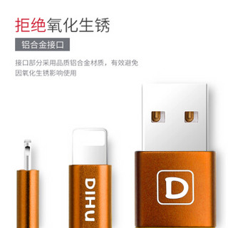 迪虎（DIHU） 苹果数据线 充电线iPhone6s/X/7/8plus/Xs Max/XR手机ipad加长快速充电器线布料 1.2米 棕色