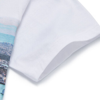 GIORGIO ARMANI 乔治·阿玛尼 奢侈品春夏街头艺术系列女士印花T恤 6ZYTDS-YJX5Z WHITE-1100 M