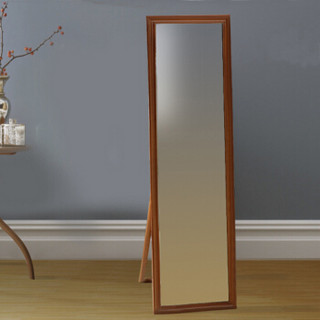 施豪特斯（SHTS）穿衣镜 实木橡木穿衣镜可挂墙全身镜子试衣镜SW-45150 胡桃色