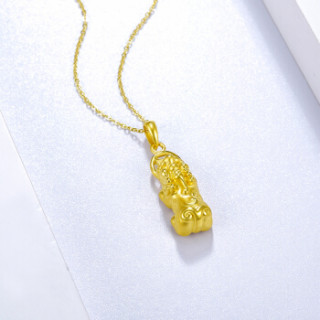 商品周六福 珠宝金钱貔貅男女款3d硬金黄金吊坠 不含链 定价ad040921