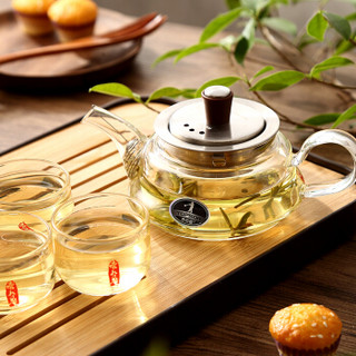泰和盛 泰和盛耐热高硼硅玻璃茶具茶壶套装一壶6小杯一公道杯一茶盘THH-TP1802