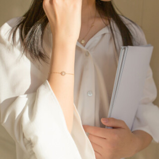 阿菲娜AFFINER 14K金手链女款心之归属 你的名字字母款吊坠女礼物送女友 AFB2018K#Y