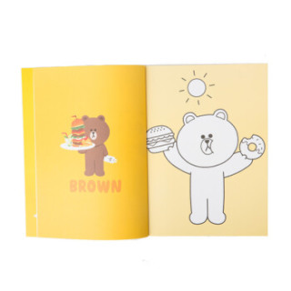 LINE FRIENDSLINE FRIENDS 布朗熊 涂色本 动漫周边学生文具可爱卡通