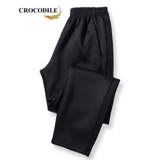 鳄鱼恤（CROCODILE）男休闲长裤 时尚新款运动跑步卫裤宽松直筒裤 98751882 深灰（常规） L