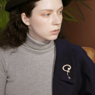 CROCUS时尚百搭灵蛇美杜莎创意胸针女士简约个性优雅别针 生日情人饰品礼物送女友闺蜜学生 金色
