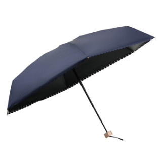 名创优品(MINISO)雨伞自营男女士太阳折叠遮阳欧式晴雨防紫外线大防晒五折迷你两用学生超轻藏青色双人户外