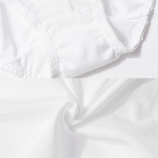 iadore 安朵 三角裤中低腰性感蕾丝女士内裤女 H21521UWHI 白色WHI L