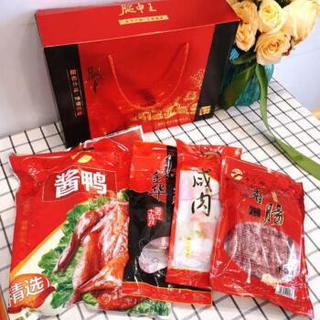 腿中王 TZW1035 金华火腿腊味香肠酱鸭五花咸肉礼盒 1450g