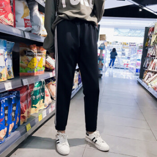城加(CITYPLUS) 2019新款束脚休闲裤长裤哈伦裤女CWKX191129黑色M