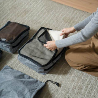 整理生活 行李箱收纳袋 整理袋衣物收纳包旅行袋分装双层网袋
