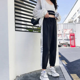 城加(CITYPLUS) 2019新款原宿风运动裤韩版学生宽松百搭束脚裤潮CWKX191102黑色M