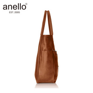 anello 阿耐洛 潮流时尚PU单肩托特包女士手提包N0571 浅褐色