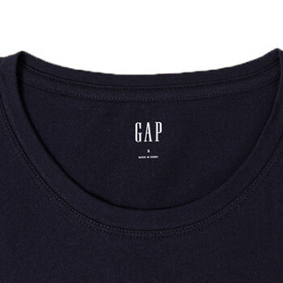 Gap 盖璞  夏季短袖T恤打底衫 2018新款女士圆领内搭logo上衣 452746 海军蓝色 170/96A(M)