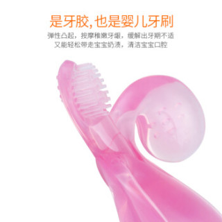 可瑞儿(MyCarol)小海龟宝宝安抚牙胶婴儿硅胶磨牙棒 清澈紫MC606