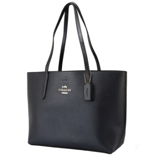 COACH 蔻驰 奢侈品 女士藏青色皮质手提单肩托特包 F37871 IMO2V