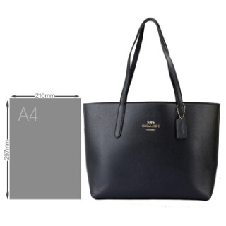 COACH 蔻驰 奢侈品 女士藏青色皮质手提单肩托特包 F37871 IMO2V