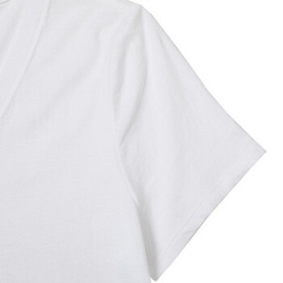 Gap 盖璞 V领棉质短袖T恤基本款柔软纯色弹力休闲内搭上衣女 283152 光感白 160/80A(XXS)