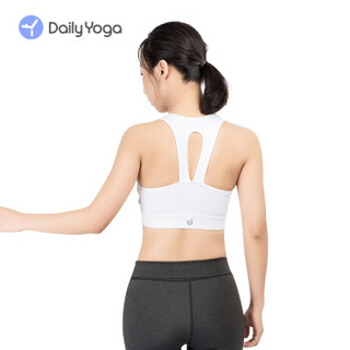 每日瑜伽 Daily Yoga 新款运动内衣 浅月跑步防震瑜伽健身bra 镂空美背紧身速干瑜伽内衣 夜空黑 XL码