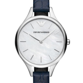 阿玛尼(Emporio Armani) 女士手表 皮带大表盘简约时尚新款石英腕表 AR11090