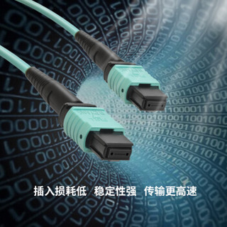 博扬（BOYANG）BY-12*MPO-15m 12芯MPO-MPO光纤跳线 15米万兆多模网线 40G光模块用集束光纤线