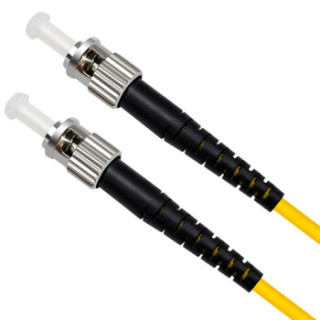 礼嘉(LIJIA)LJ-ST10 电信级光纤跳线 ST-ST单模单芯 全新进口陶瓷插芯 收发器尾纤网络光钎连接线 黄色10米