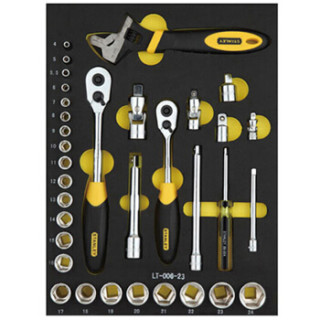 史丹利 (STANLEY) 34件套6.3/10/12.5MM系列公制工具托 LT-026-23