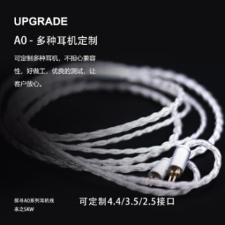SKW 单晶铜镀银耳机升级线 森海塞尔/铁山角/舒尔se535se846im03im07ue900ie80 定制/更换/升级线 SK-A0