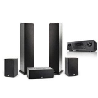 普乐之声(Polk)T系列5.0声道家庭影院音响套装+天龙(DENON)AVR-X540BT功放 黑色