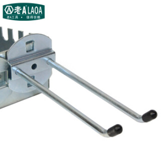 老A(LAOA)五金工具挂钩货架配件 双斜挂钩100mm(5支装)LA11404-b