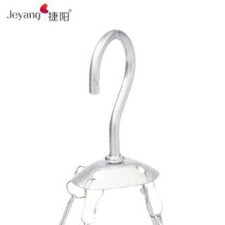 捷阳(Jeyang)铝合金晾衣架纯铝晾衣撑衣架铝合金衣架挂衣架折叠晒盘 JY-PX52-1 太空银