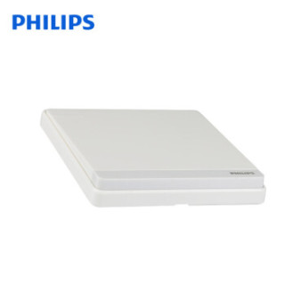 飞利浦(PHILIPS) 飞逸系列开关白色一位双控开关带荧光指示