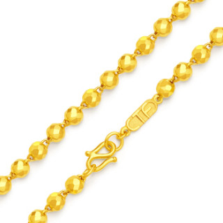 周大福(CHOW TAI FOOK)唯美串珠 足金黄金手链 F202691 148 16.25cm 约7.8克