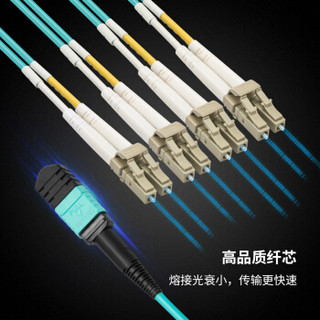 博扬（BOYANG）BY-MPO-8*LC-25m 8芯LC-MPO光纤跳线 25米万兆多模网线 40G光模块用集束光纤线