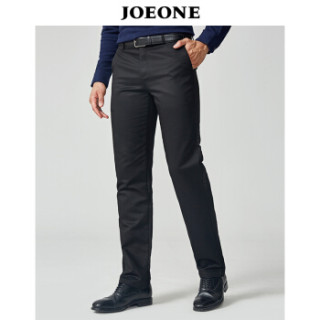 九牧王(JOEONE)休闲裤 男士2018年秋季新款商务休闲男裤185/104C黑色JB185044T