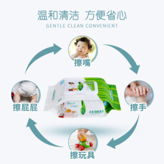 巧倩(QIAOQIAN)卫生湿巾60片 湿纸巾卫生湿手帕纸 孕妇儿童便携湿纸巾