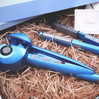 巴比丽丝（BABYLISS）美发礼盒 蒸汽护发自动卷发神器+多功能造型夹板