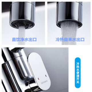 安德贝 (Andeb)净水器 家用全功能直饮过滤器 不插电无废水自来水前置过滤水龙头 超滤净水机 JC168-UF-02