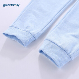 歌瑞家(greatfamily)童装纯棉女童针织长裤春季新款儿童女孩裤子纯棉休闲裤 蓝色80