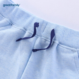 歌瑞家(greatfamily)童装纯棉女童针织长裤春季新款儿童女孩裤子纯棉休闲裤 蓝色80