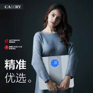 CAMRY(佳美）电子秤 精准家用称人体健康体重秤成人减肥称重仪称重EB4030H（钛金白）