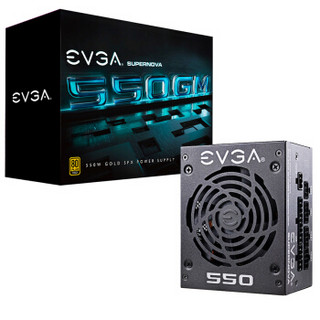 EVGA 额定550W GM电源(SFX小机身/80PLUS金牌/全模组/7年质保/9cmDBB风扇/ECO节能/全日系电容)